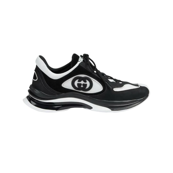 Gucci GG run sneakers black suede size 9.5 made in Italy